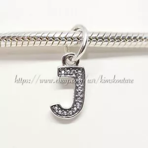 Authentischer Sterlingsilber Buchstabe J Anhänger Charm 791322CZ - Bild 1 von 2
