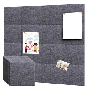 Cork Board Wall Felt Board Tile with 60 Push Pins and Safe Removable7133 - Picture 1 of 13