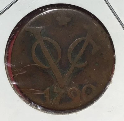 1790 Holanda V O C! Moeda antiga do século XVIII! - Imagem 1 de 3