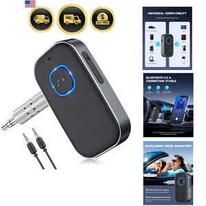Bluetooth Receiver for Car Wireless Audio Adapter AUX Hands-Free Call 16H - Afbeelding 1 van 9