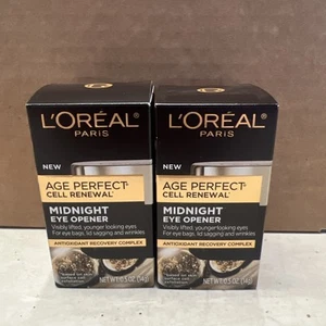 L'Oreal Age Perfect Cell Renewal Midnight Eye Opener .5oz Lot of 2 - Picture 1 of 3