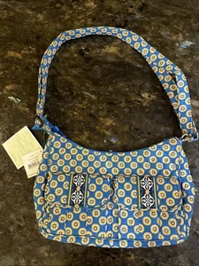 Vintage Vera Bradley Libby Schultertasche Riviera Blau - Neu mit Etikett Retired Rare - Bild 1 von 6