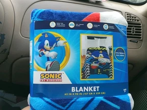 Sonic The Hedgehog superweiche Decke Größe 62 x 90 Zoll; passt Twin & Full Bett - Bild 1 von 10