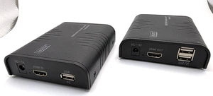 Sdoppiatore Estensore KVM USB HDMI 120M su Ethernet Cat5e/6 Prolunga Audio Video - Foto 1 di 9