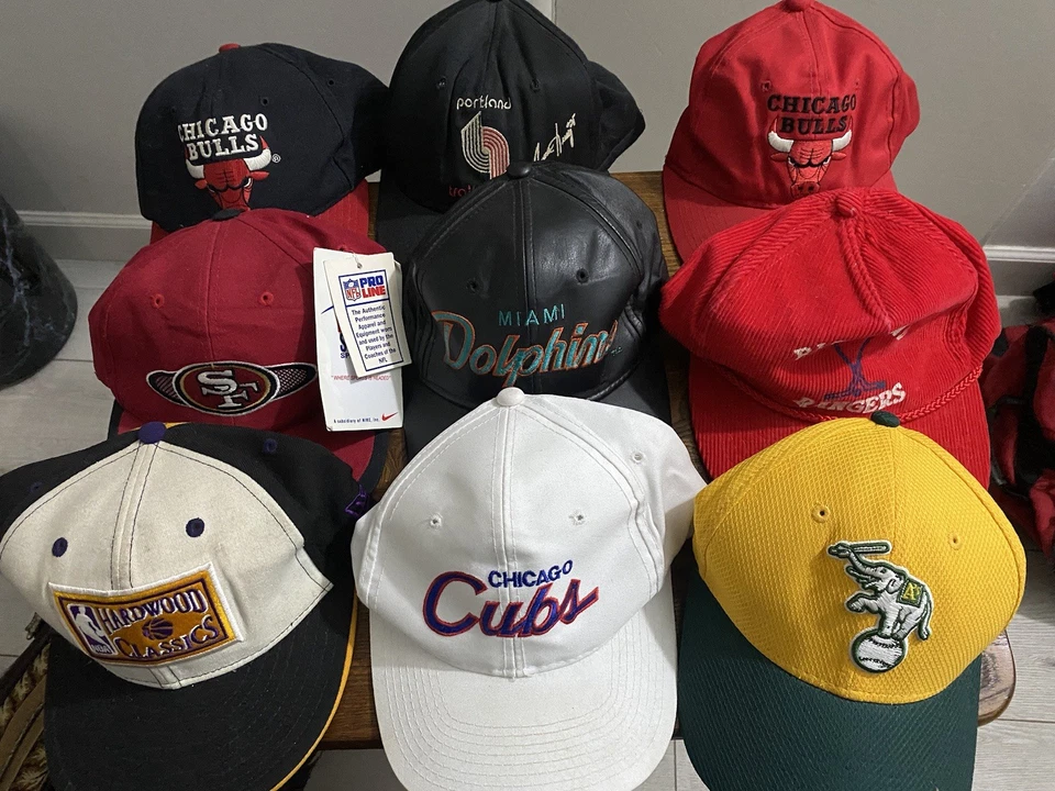 Paquete de 9 sombreros deportivos vintage  Foto 1 de 1