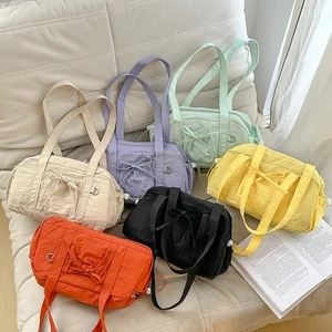 Bow Shoulder Bag Nylon Travel Tote Bag Portable Women Handbag - Picture 1 of 18