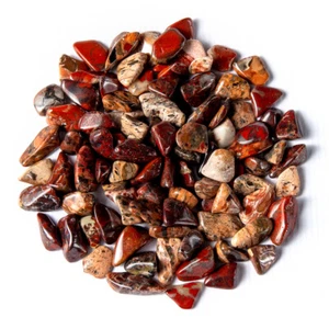 1/2 lb Tumbled Brecciated Jasper Gemstone Crystals 90-110 Stones Rock Specimens - Picture 1 of 6
