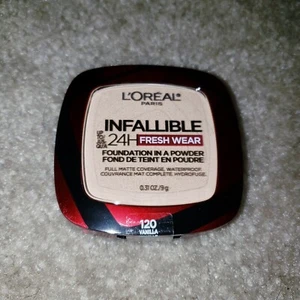 L'oreal Paris Infallible 24 Hour Fresh Wear Foundation In A Powder #120 Vanilla - Bild 1 von 3
