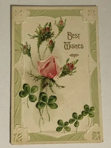 1910 Best Wishes Postcard Antique West Union Ohio - Picture 1 of 2
