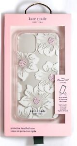 kate spade Clear Case for iPhone 11 Pro/iPhone XS/X, Stones/Hollyhock Floral 