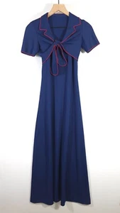 True Vintage 60s Teena Paige Maxi Dress & Bolero Set Elegant Evening Size XS/S - Picture 1 of 20