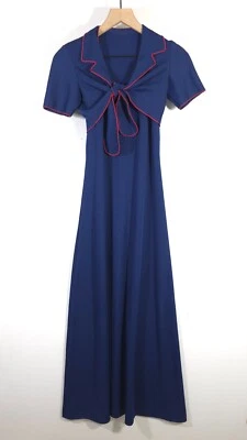 True Vintage 60s Teena Paige Maxi Dress & Bolero Set Elegant Evening Size XS/S - Image 1 of 4