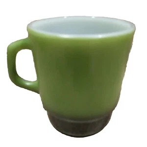 Anchor Hocking Fire King Green/Ombre Black Milk Glass Mug MCM 1950's Mug - Picture 1 of 12