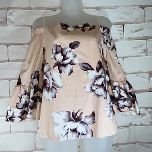 Blusa Floral Acagi Fuera del Hombro Talla S Nueva con Etiquetas - Imagen 1 de 10