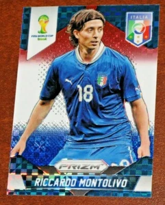 2014 Prizm World Cup Riccardo Montolivo Red White Blue Plaid RWB Prizms Italy - Picture 1 of 2