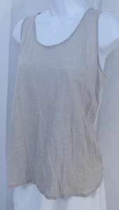 Blusa sin mangas túnica tejida de lino gris ECRU para mujer talla S - Imagen 1 de 6