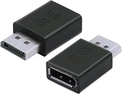 Displayport Female to Male Adapter 8K DP Audio and Video Hosts Laptops Monitors - Image 1 of 4