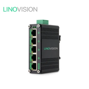LINOVISION 5 Ports DC12-48V Input Full Gigabit POE Switch with Voltage Booster - Picture 1 of 9