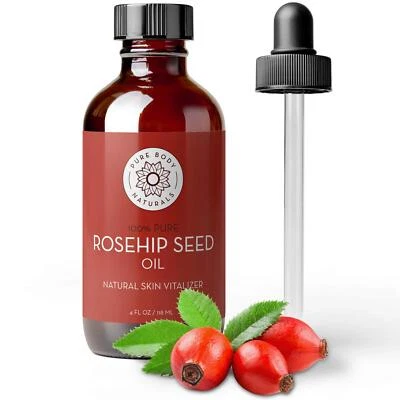 Rosehip Oil Facial Oil for Face Nails Hair and Skin Rosehip Seed Oil 4 Fl. Ounce - Image 1 of 4