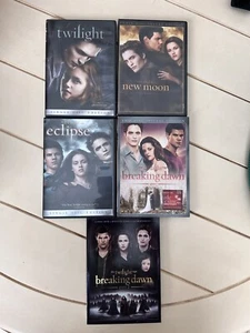 TWILIGHT DVD SET (5)- NEW MOON, ECLIPSE, BREAKING DAWN, BREAKING DAWN PART 2 - Picture 1 of 1