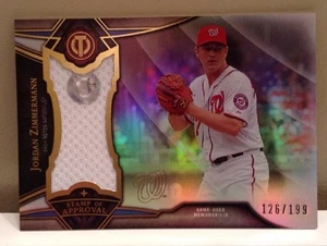 2016 Tribute Jordan Zimmerman Stamp Of Approval GU Jersey Relic #D /199 - Picture 1 of 2