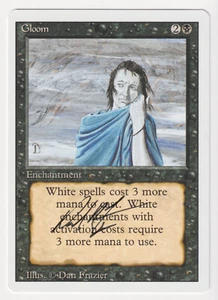 Signed Gloom Proof LP Revised Edition Artist Dan Frazier 1994 WOTC MTG Magic AP! - Picture 1 of 2