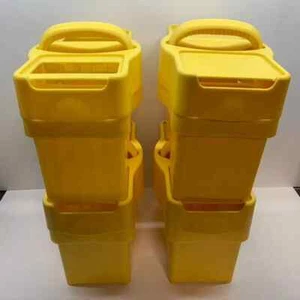 LOT de 4 porte-caddy jaune pour calculatrice enseignant pour instruments Texas - Photo 1/3
