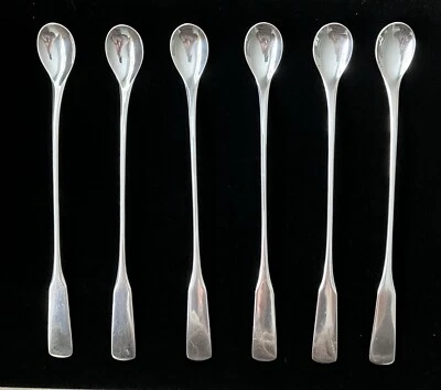 Vintage~WMF Germany~Pilgrim ~Silver Plated 8.5” Iced Tea Spoons~Lot of 6 - Image 1 of 4