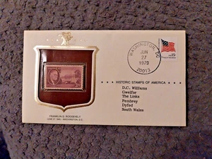 USA FIRST DAY COVER 1979 HISTORIC STAMPS OF AMERICA FRANKLYN G ROOSEVELT - Picture 1 of 2