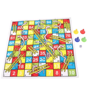 Snakes and Ladders Folding Board Game Set, Family Fun Game Toys for Kids Gifts~ - Picture 1 of 8