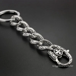 Stainless Steel Unique Tribal Tattoo Keychain Punk DIY Accessories 5C016KCC BZ - Picture 1 of 6