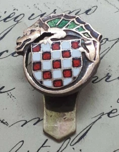 Drustvo Hrvatskog Zmaja, Kroatische antike Pin, Anstecker Bay IKOM ZAGREB - Bild 1 von 5