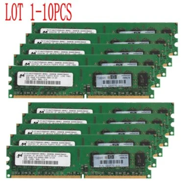16GB 8GB 4GB 2G DDR2 800Mhz PC2-6400 240Pin DIMM Desktop Memory SDRAM Micron LOT - Image 1 of 4