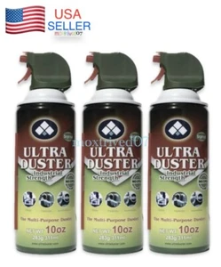 3 Pack Ultra Duster® Electronics Spray Cleaner Air Can Laptop PC Keyboard 10 oz - Afbeelding 1 van 6