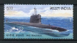 INDIA 2017 INS KALVARI First ever Submarine Navy Map ship stamp - Picture 1 of 2