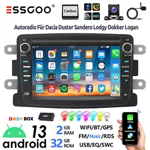 DAB+ Android 13 Carplay Autoradio Navi WIFI +Kam Für Renault Dacia Duster Dokker - Bild 1 von 14