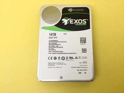 Seagate Exos X14 14TB 7.2K SAS 12Gbps 3.5in 512e HDD ST14000NM0048 - Image 1 of 3