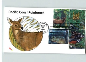 PACIFIC COAST RAINFOREST 5er Set handbemalt, alle 10 Marken, 2009 FDCS - Bild 1 von 3