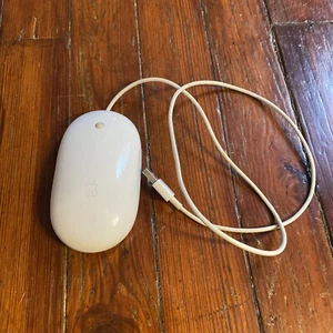 Genuine Apple A1152 USB Wired Mighty Mouse Optical Mouse White EMC 2058 for iMac - Picture 1 of 2