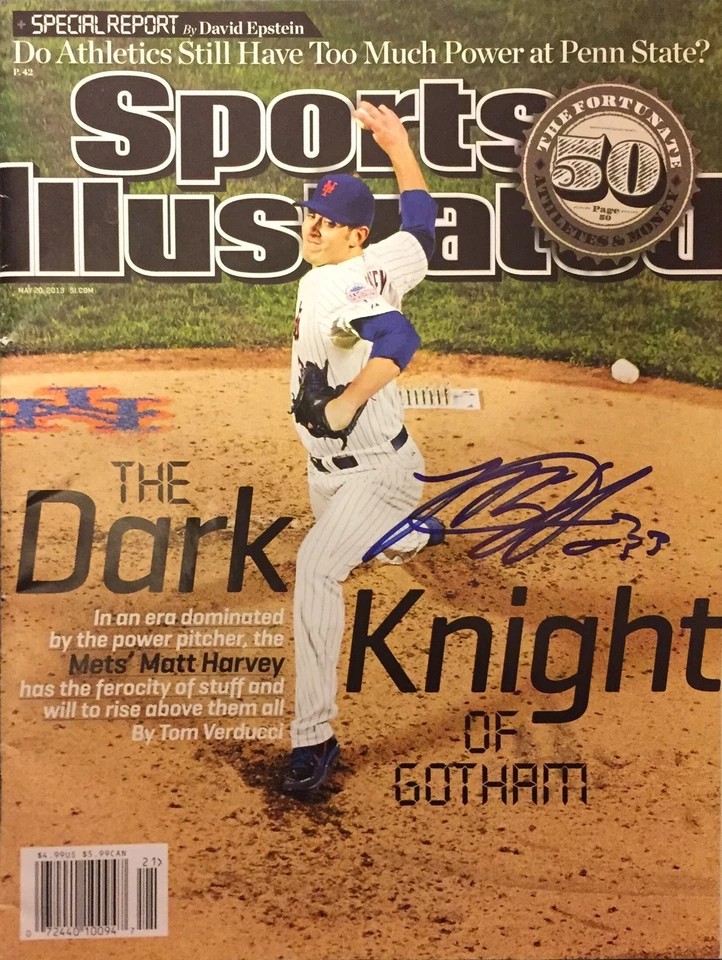 REVISTA DEPORTIVA ILUSTRADA FIRMADA POR MATT HARVEY NEW YORK METS ***SIN ETIQUETA*** Foto 1 de 1