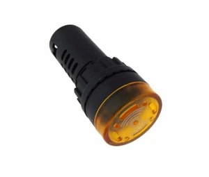 Señal LED de 24 V e indicador de zumbador montaje de panel M22 CA/DC - amarillo - Imagen 1 de 1
