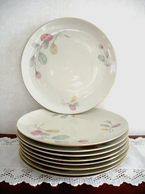 Winterling Marktleuthen, Speiseteller, Goldrand, Vintage 50-er, pastellf. Dekor - Bild 1 von 4