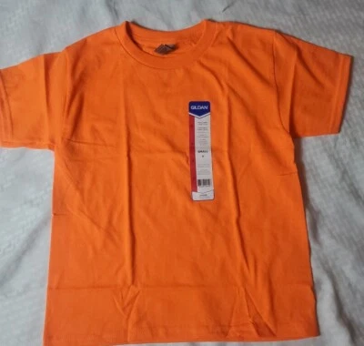Gildan Camiseta Juvenil Mangas Cortas Ultra Algodón Seguridad Naranja Pequeña Foto 1 de 4