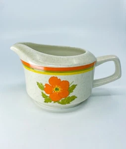 Jarra crema vintage años 70 Lenox Fire Flower Temper-ware • 8 onzas líquidas - Imagen 1 de 8