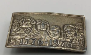 Vintage 1776-1976 Lewis Buckles Company Mount Rushmore Cowboy Western - Picture 1 of 3