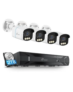 4K CCTV Security Camera System PoE Wired True Color Night Vision 4X 8MP PoE - Picture 1 of 9