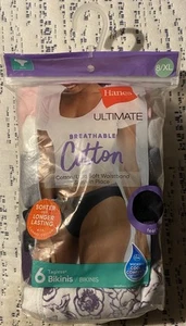 Hanes Ultimate Women's Breathable Cotton Bikini Underwear (6 Pack) New sz 8 - Picture 1 of 6