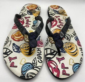 Coach Kasey Signature Poppy Jelly Flip Flops/Sandalen, Größe 10 - Bild 1 von 5