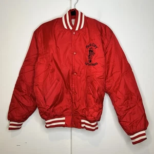 Vintage Birdie Park City Letterman Jacket In Red Size Medium Made In USA - Picture 1 of 7