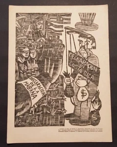 1961 Ana Rosa Gutierrez Cuba Original Art Xylography Declaracion de La Habana - Picture 1 of 13